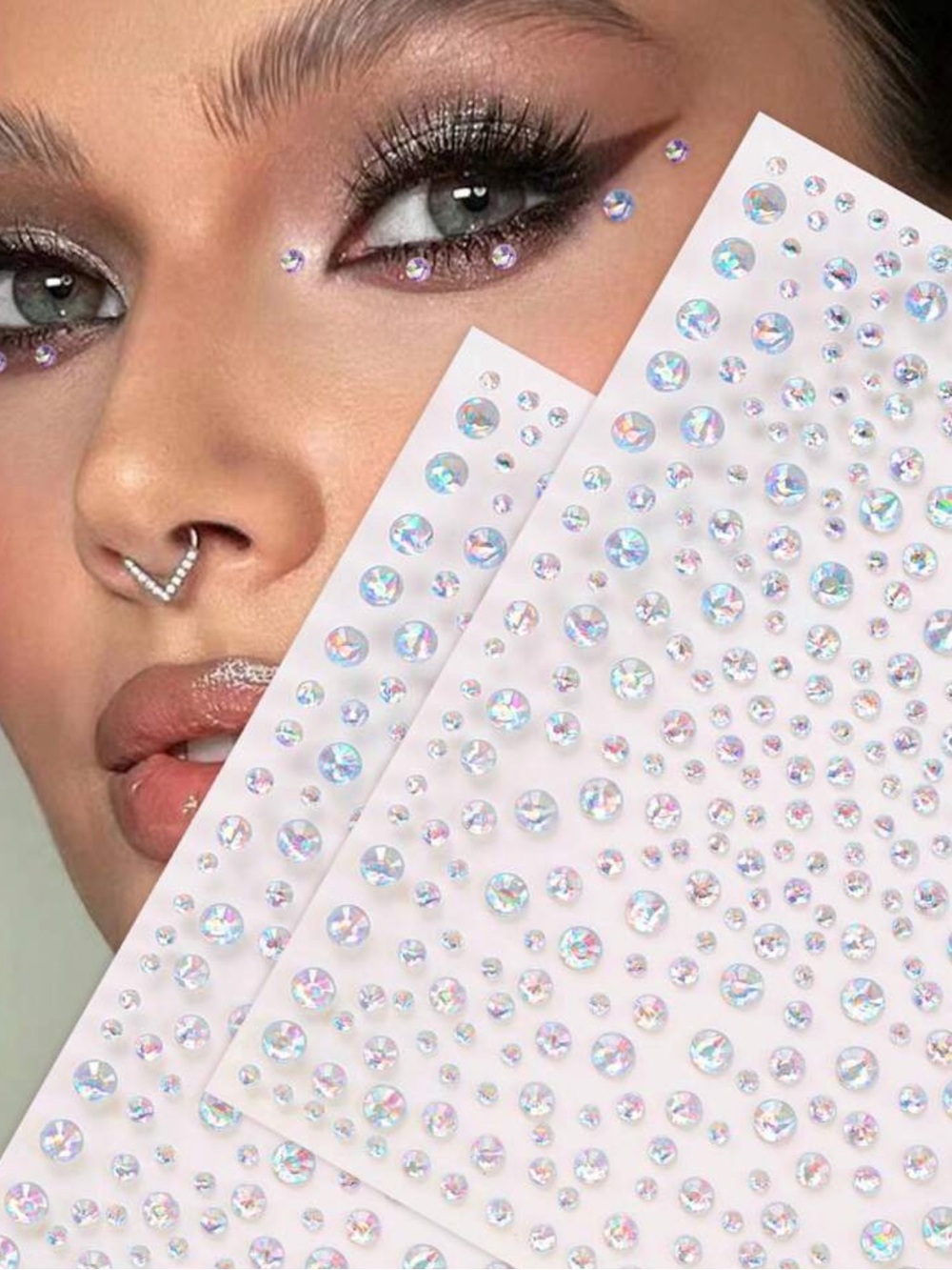 STARTTOOS 2pcs 3d Simulation Multicolor Rhinestone Sticker For Diy Music